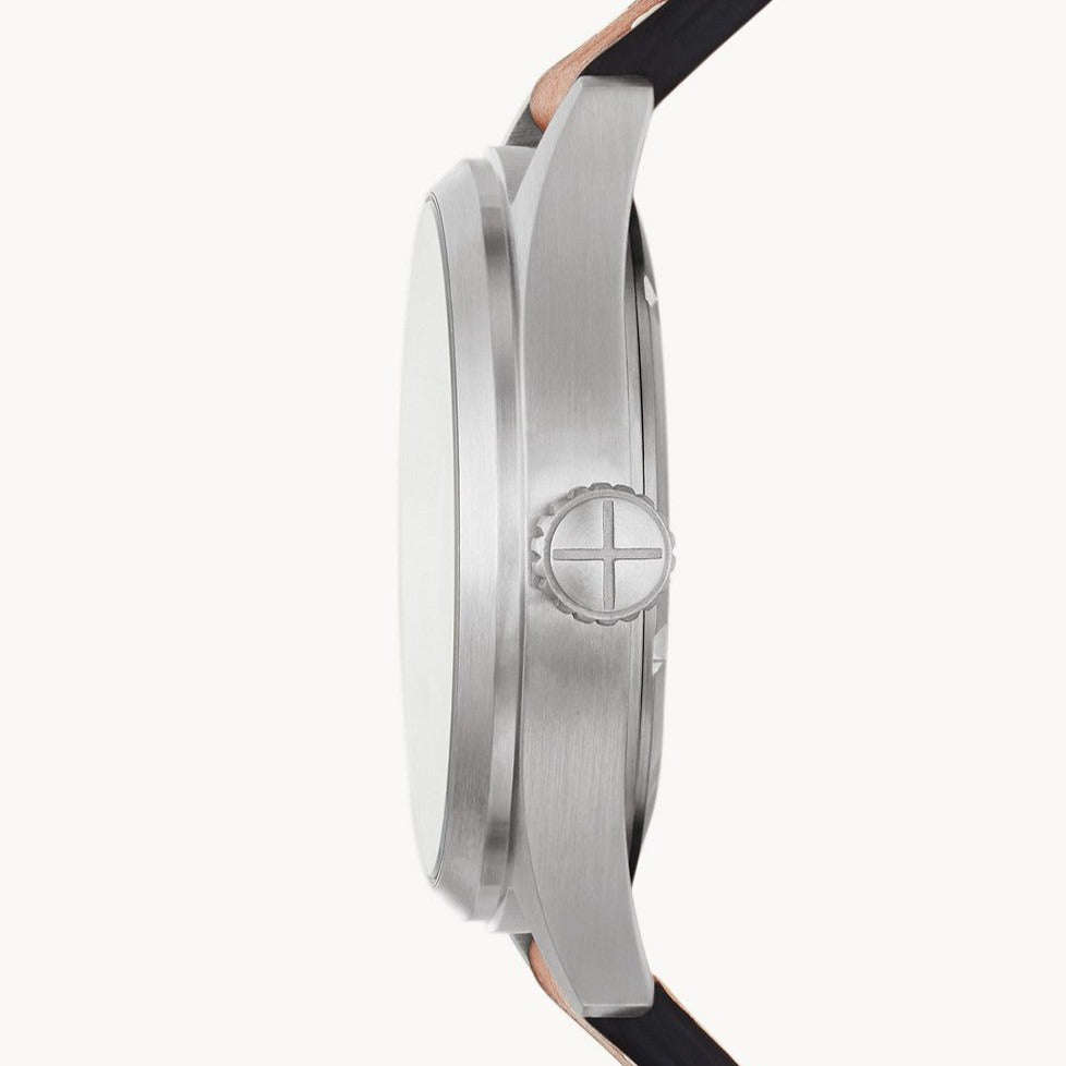 Fossil Defender Solar-Powered Luggage LiteHide Leather Men's Watch | FS5975