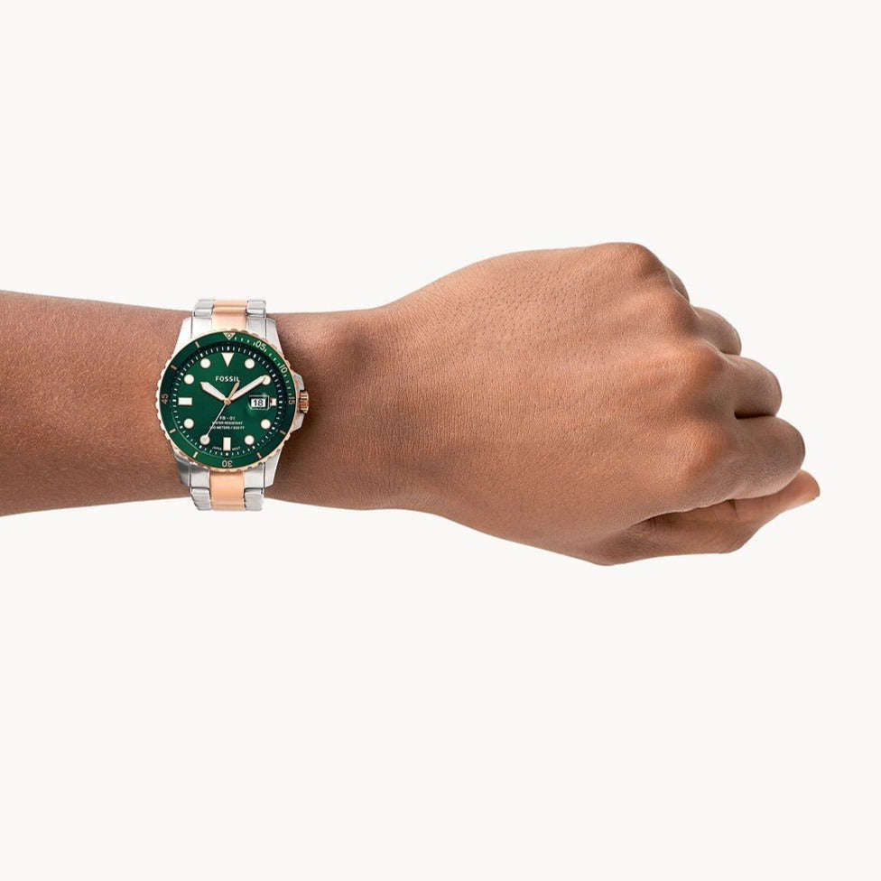 Fossil FB-01 Three-Hand Date Two-Tone Stainless Steel Men's Watch | FS5743