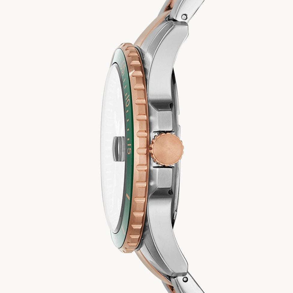 Fossil FB-01 Three-Hand Date Two-Tone Stainless Steel Men's Watch | FS5743