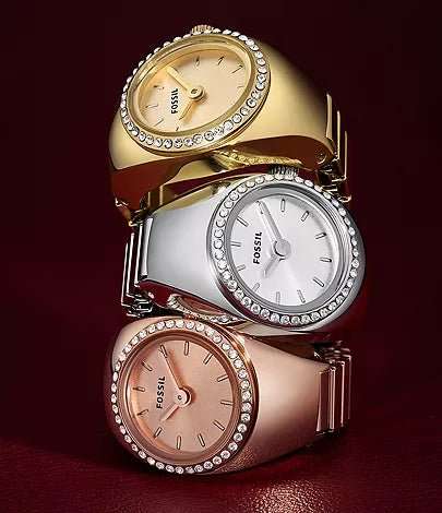 Fossil Watch Ring Two-Hand Stainless Steel Woman's Watch| ES5321