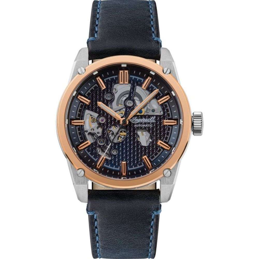 Ingersoll The Carroll Automatic Black Leather Strap Men's Watch -  I11602