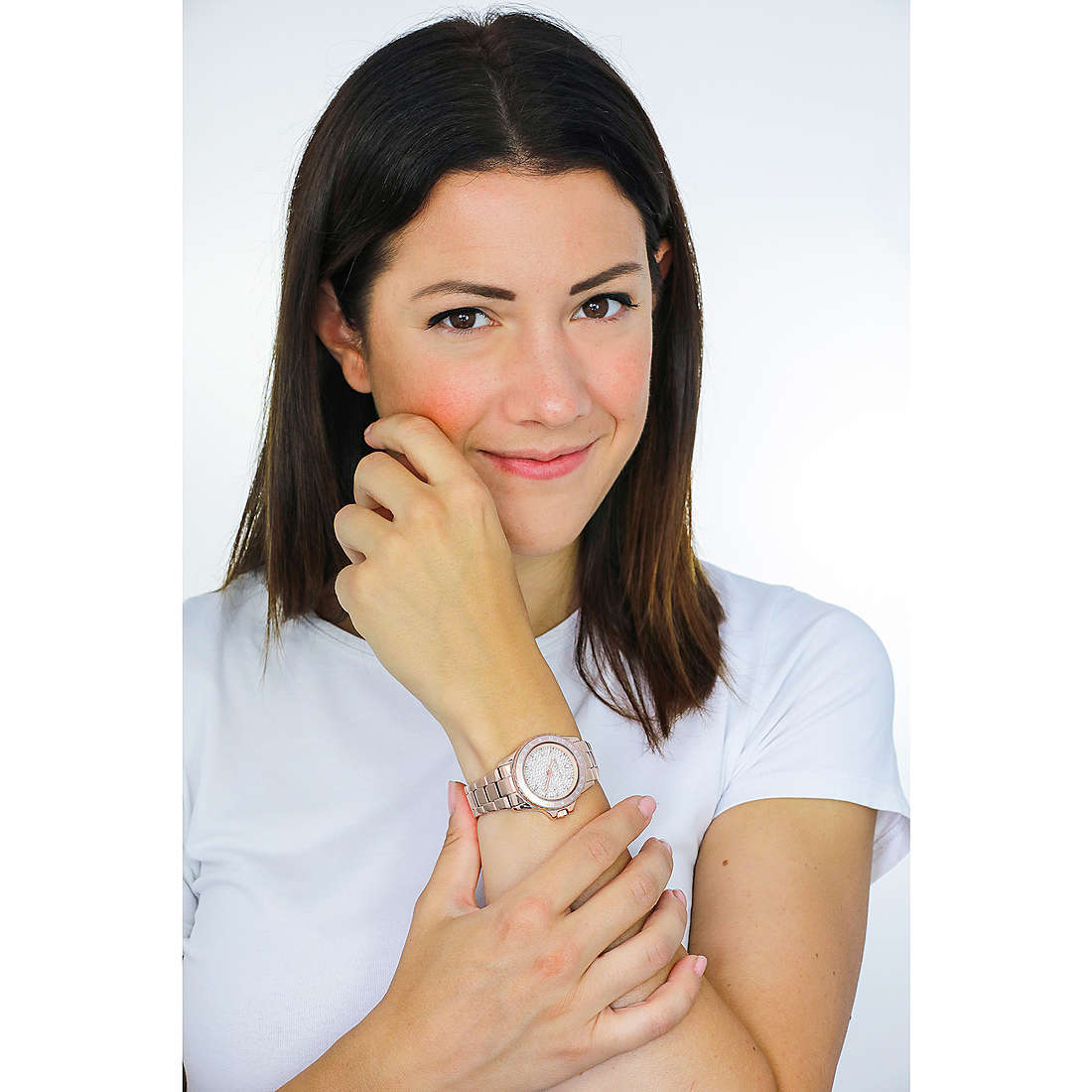 Michael Kors Kenly Three-Hand Rose Gold-Tone Stainless Steel Women's Watch | MK6956