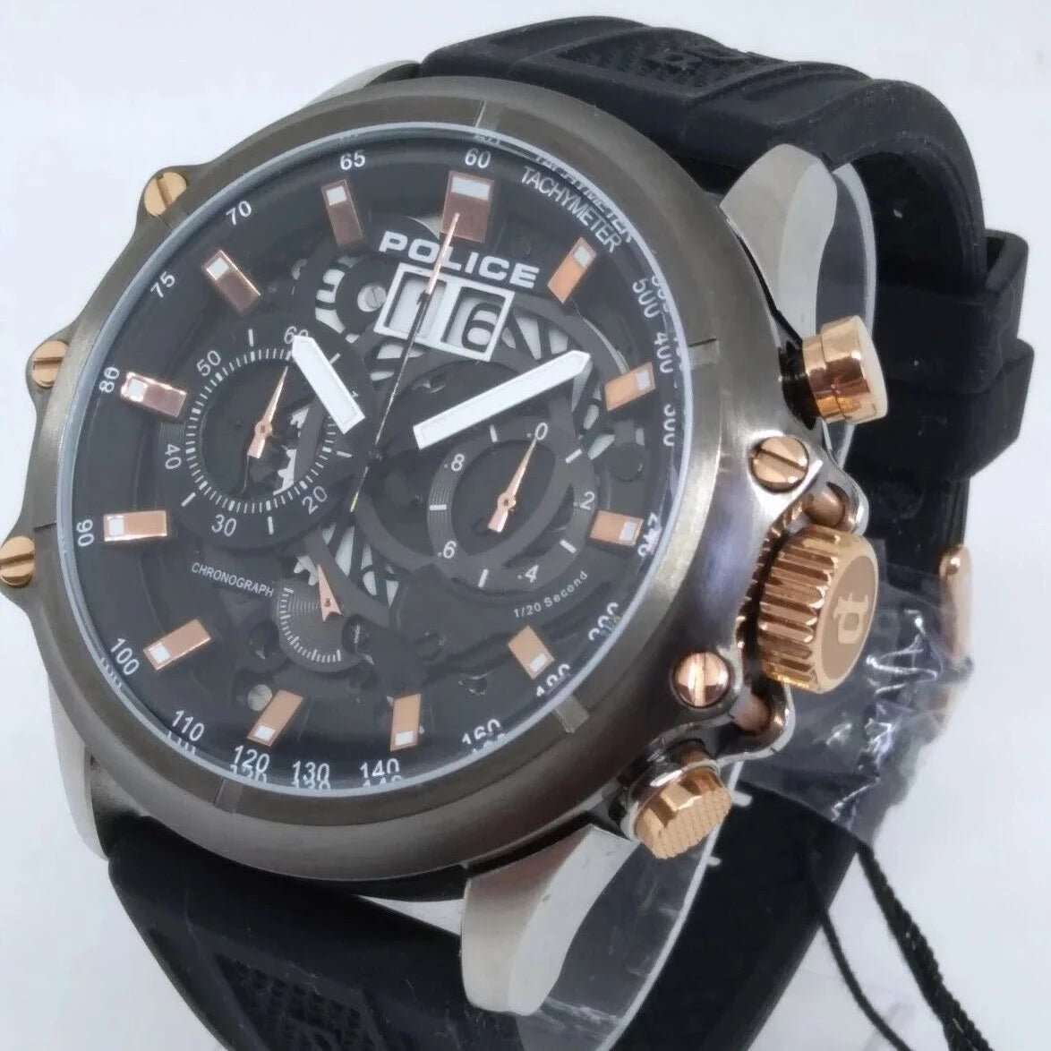 Police Luang Multi-Colour Dial Leather Analogue Men's Watch | PL16018JSTU13P