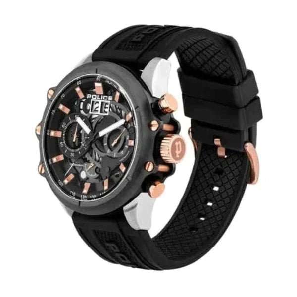 Police Luang Multi-Colour Dial Leather Analogue Men's Watch | PL16018JSTU13P