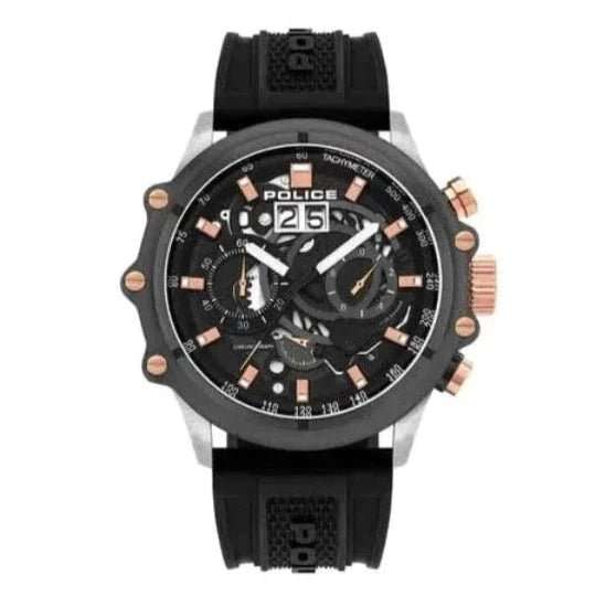 Police Luang Multi-Colour Dial Leather Analogue Men's Watch | PL16018JSTU13P