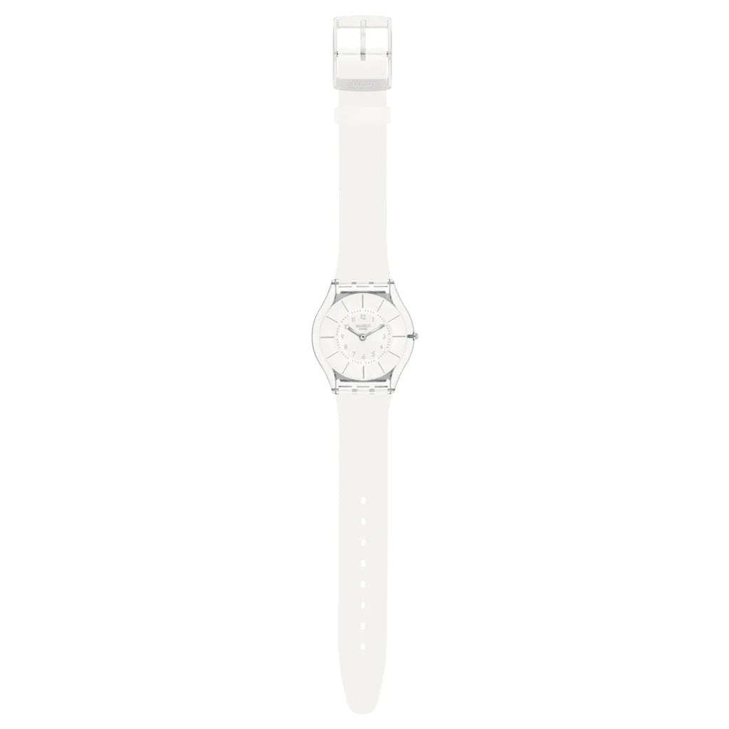 Swatch White Classiness White Dial and White Rubber Strap 36mm Women's Watch | SS08K102-S14