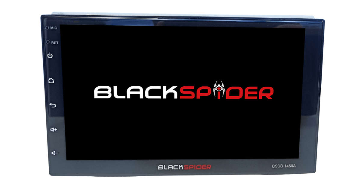 Blackspider BSDD1460LB+FREE CAMERA  7" Apple CarPlay Double Din Android Media BT/USB