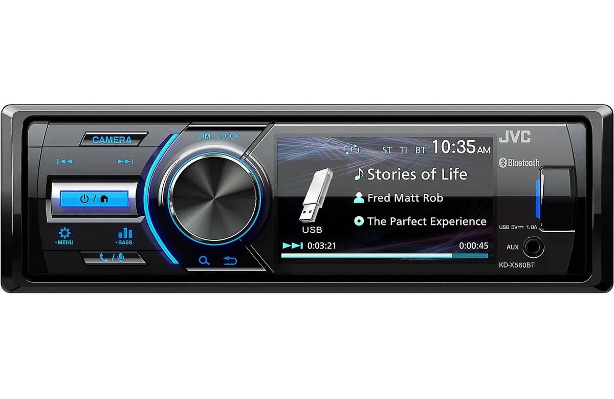 JVC KD-X560BT Bluetooth/USB/AUX Single Din Radio