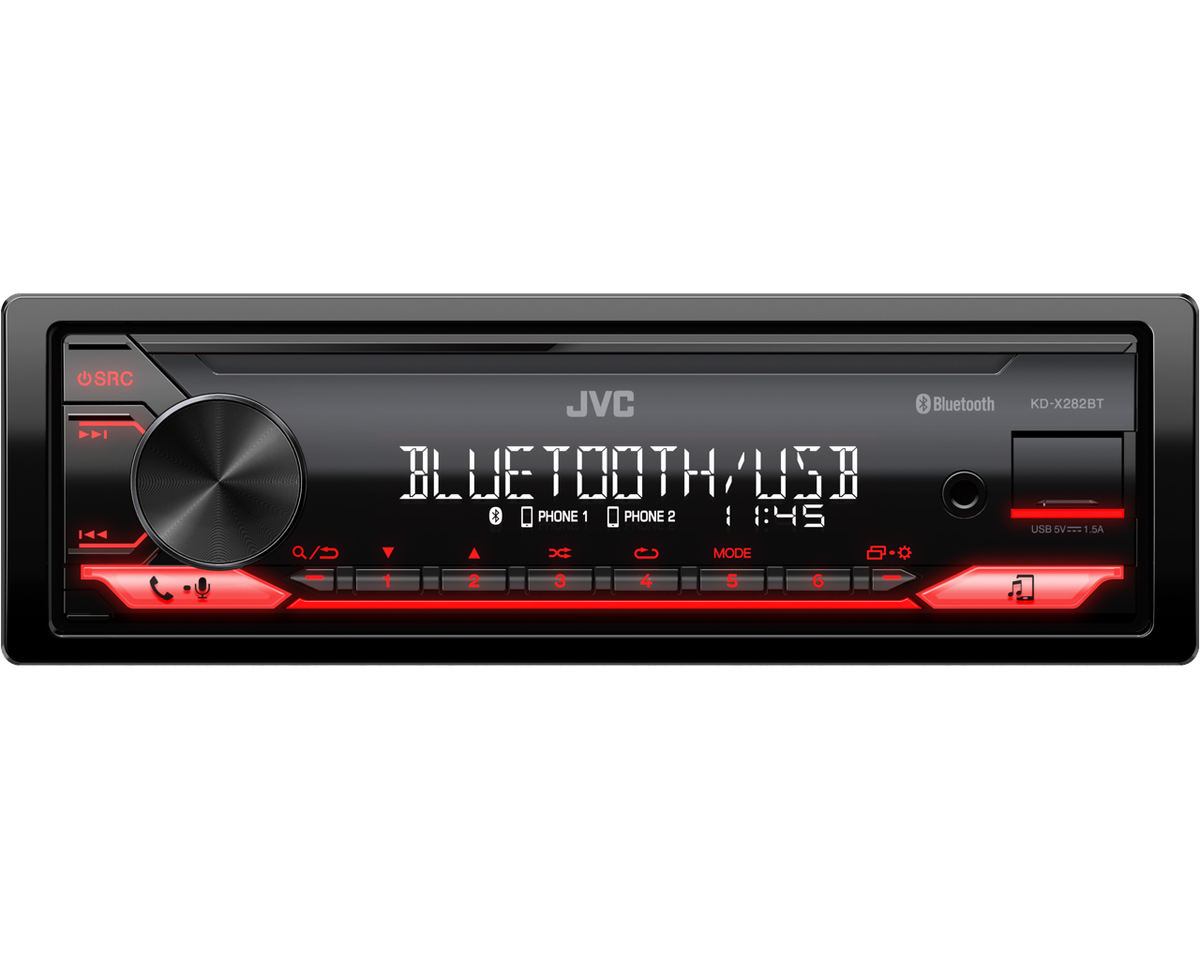 JVC KDX282BT BT/USB Single Din Radio