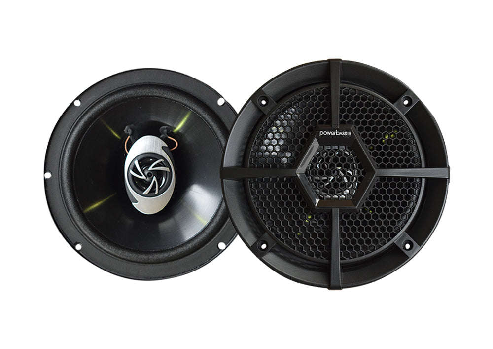 Powerbass PSK1686 350W 4-Way 25W RMS Coaxial 6.5" Speakers