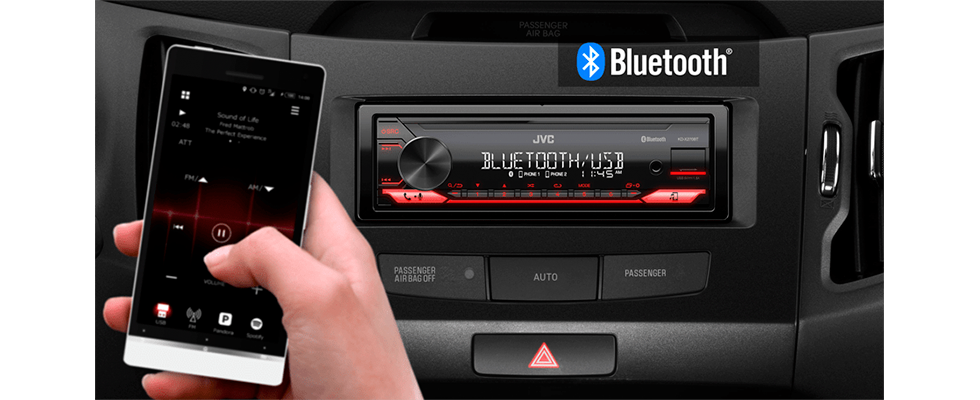 JVC KDX282BT BT/USB Single Din Radio