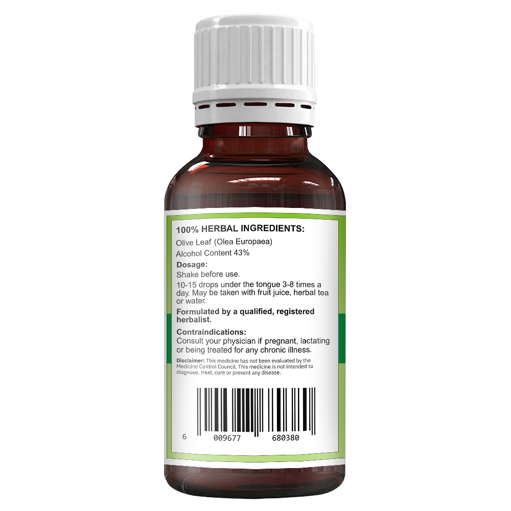 Olive Leaf Cold Pressed Drops (Olea Europaea) 50ml