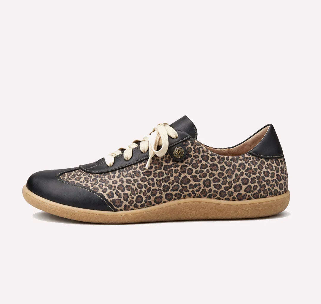 Esthe Wing Tip Unisex Barefoot Sneaker Black Satin