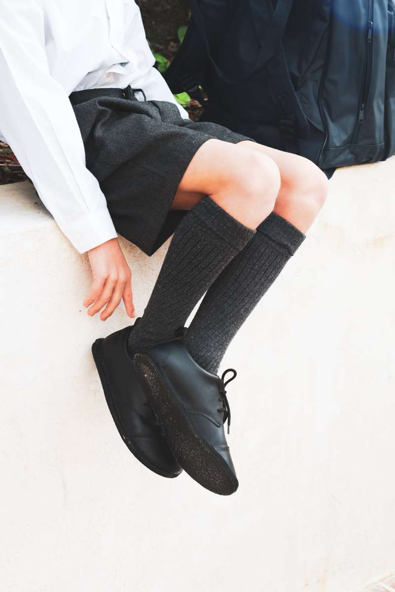 Common Tread Kids Lace-up School Shoe Black