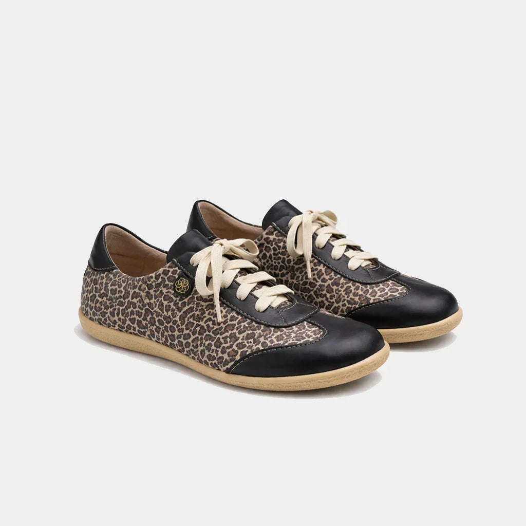Esthe Wing Tip Unisex Barefoot Sneaker Black Satin