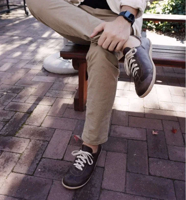 Esthe Wing Tip Unisex Barefoot Sneaker Matt Brown
