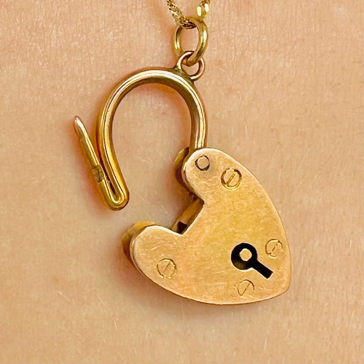 Victorian Heart Lock Pendant c.1890