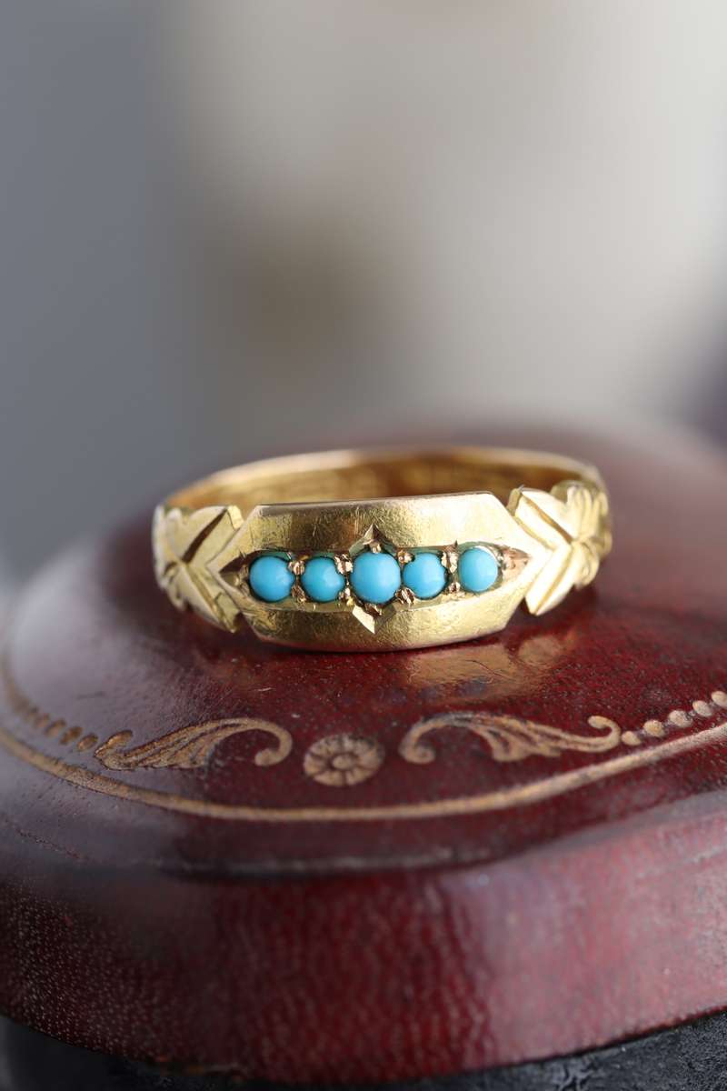Victorian 15ct Gold and Turquoise Ring