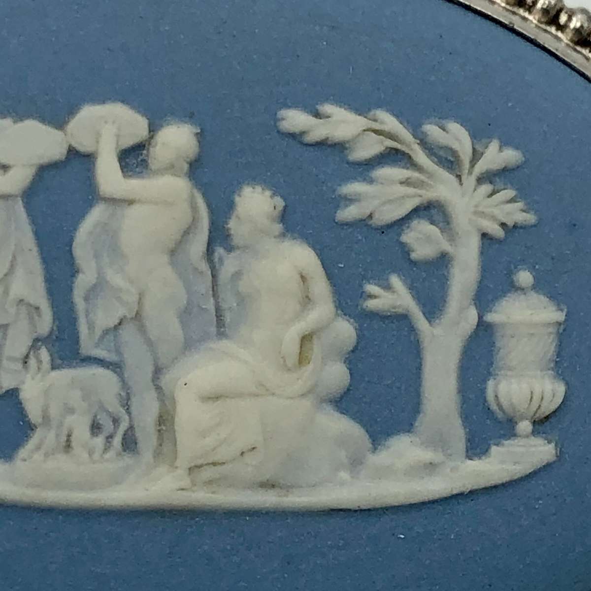 Antique Silver Wedgwood Brooch, c1900