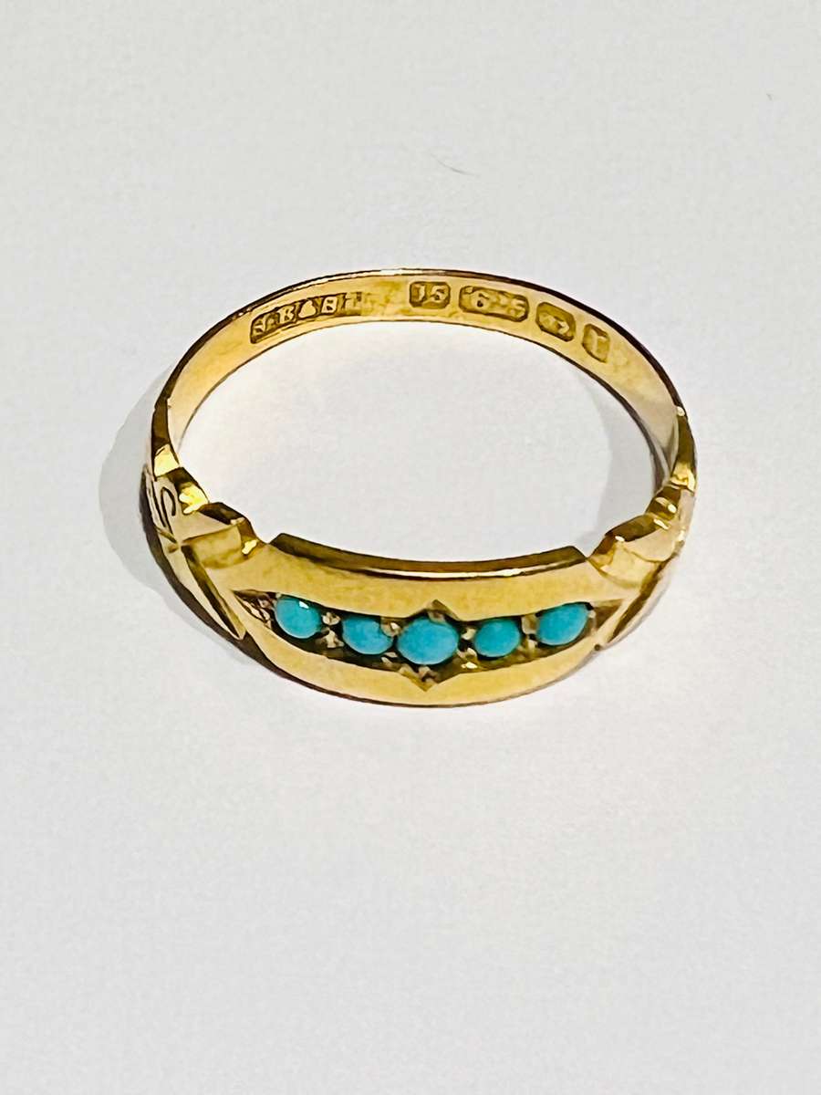 Victorian 15ct Gold and Turquoise Ring