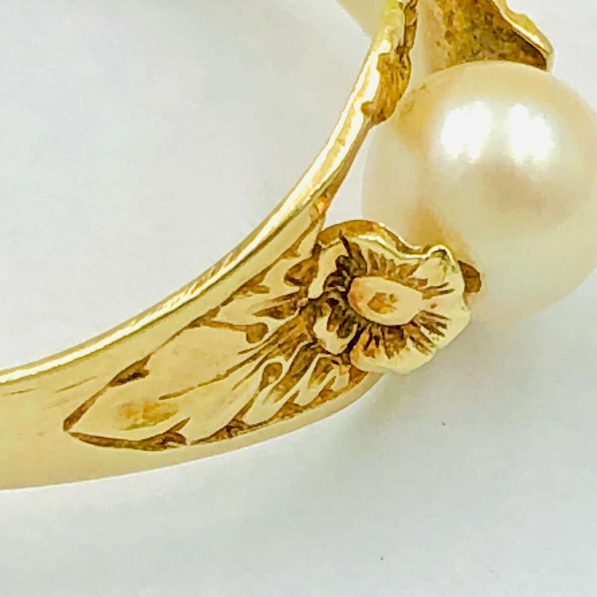 Antique Forget-me-not Pearl Ring