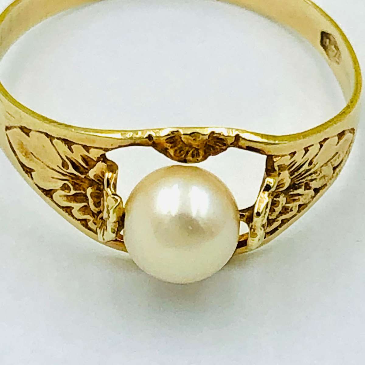 Antique Forget-me-not Pearl Ring