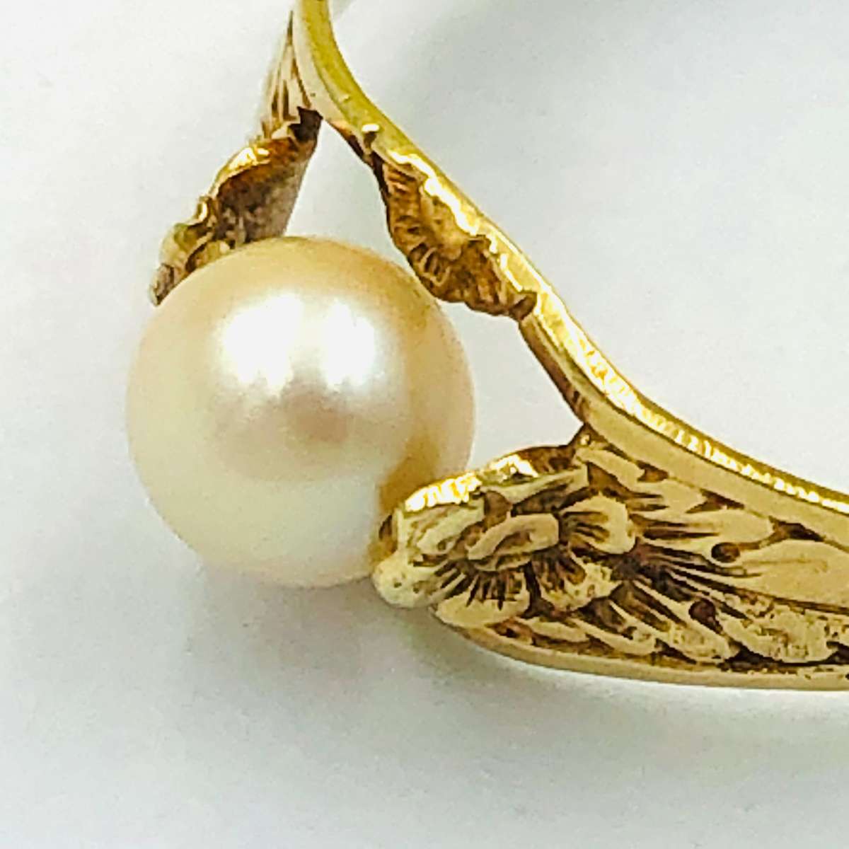 Antique Forget-me-not Pearl Ring