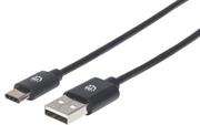 Manhattan Hi Speed USB C Device Cable - USB 2.0, Type-A Male to Type-C Male, 480 Mbps, Fast Charging