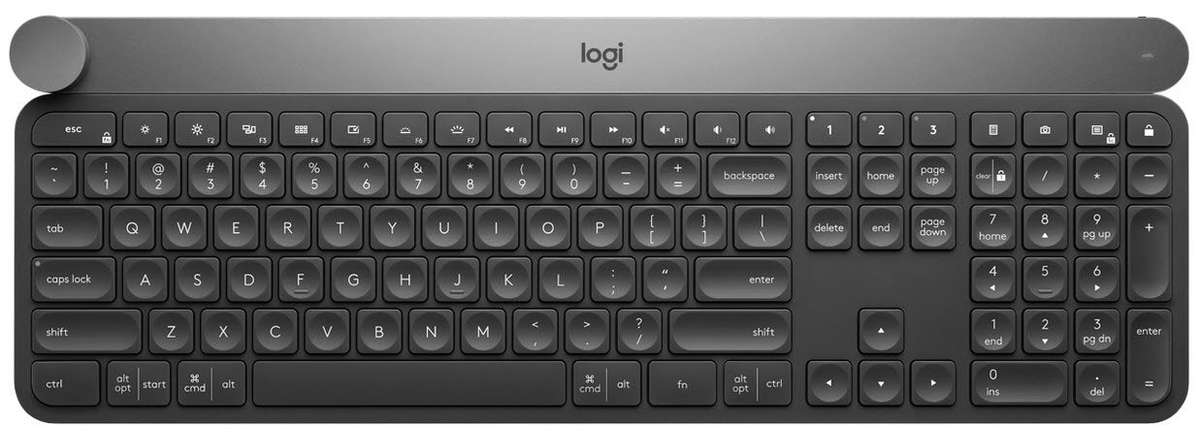 Logitech Wireless Keyboard Craft Advanced Keyboard with creative input 25 fully programmable G-ke...