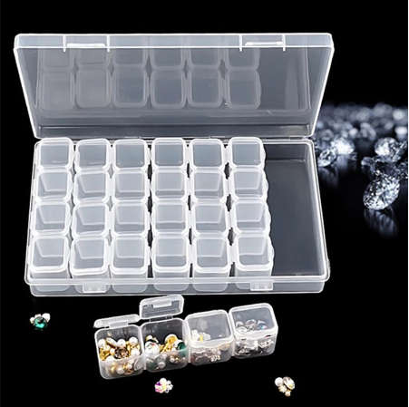 Plastic Empty Storage Case Boxes Manicure Tools Jewellery