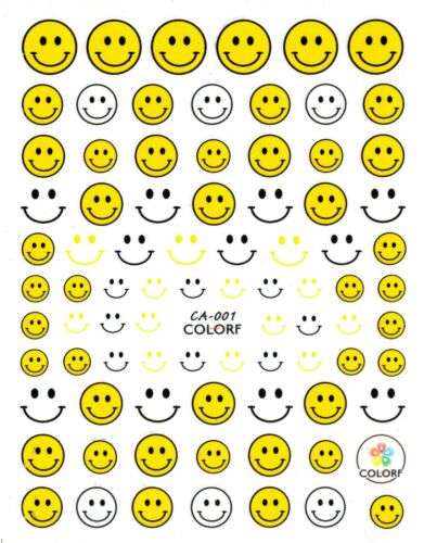 Smiley Face Emoji Nail Sticker