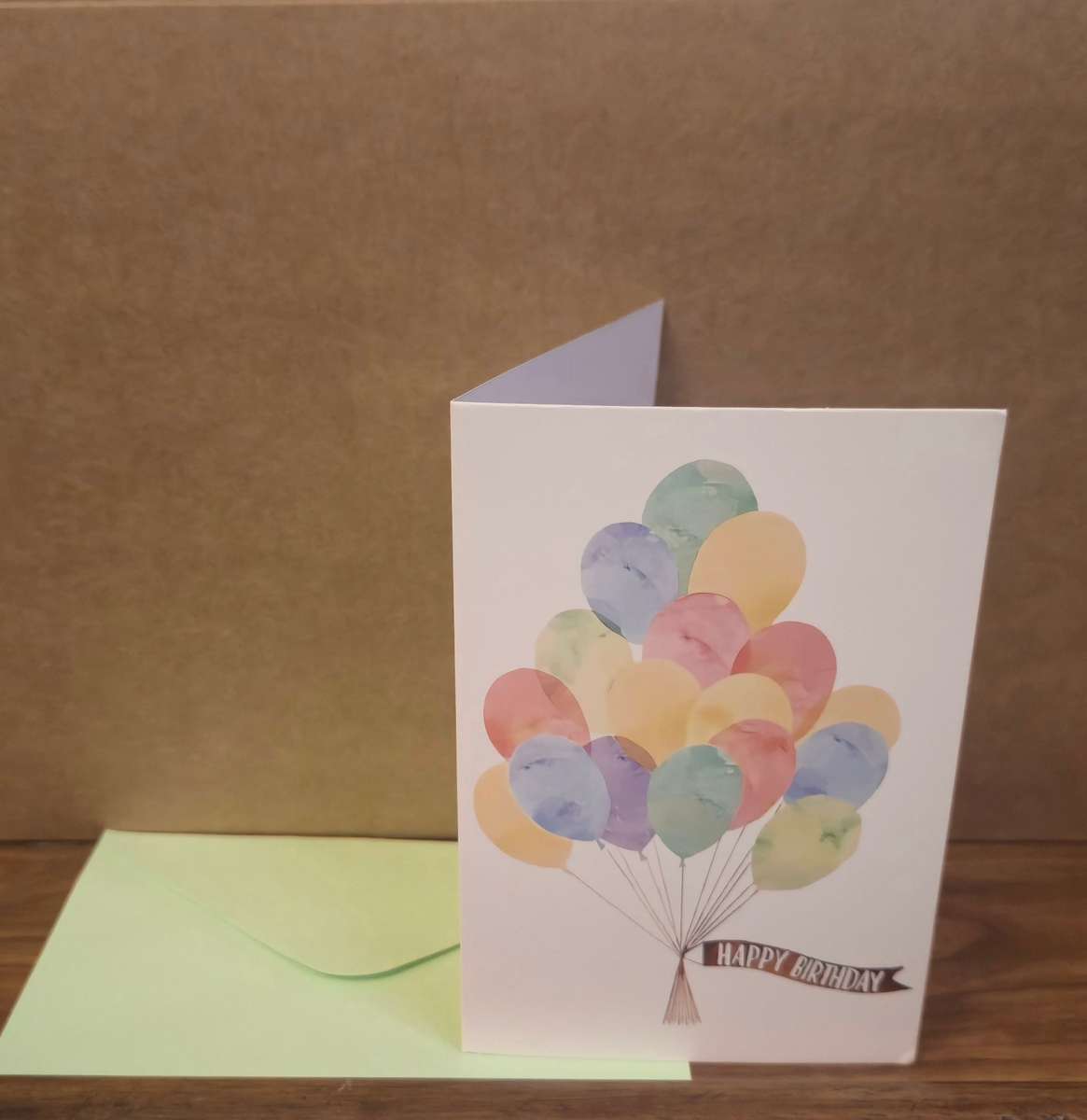 Birthday Card Watercolour Bunch of Balloons