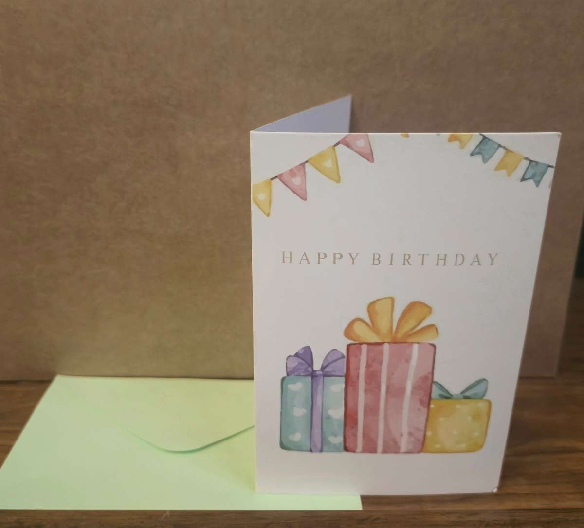 Birthday Card Watercolour Gifts