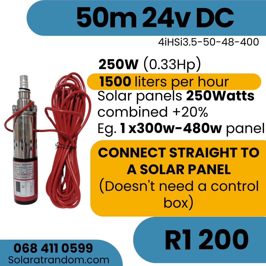 Solar Borehole Pump (50m) Solar Panel sold separately
