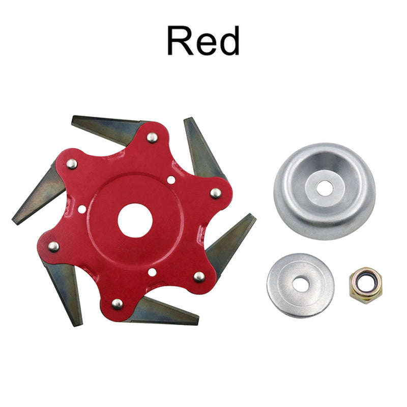 Universal Grass Trimmer | With 6 teeth steel head - Red