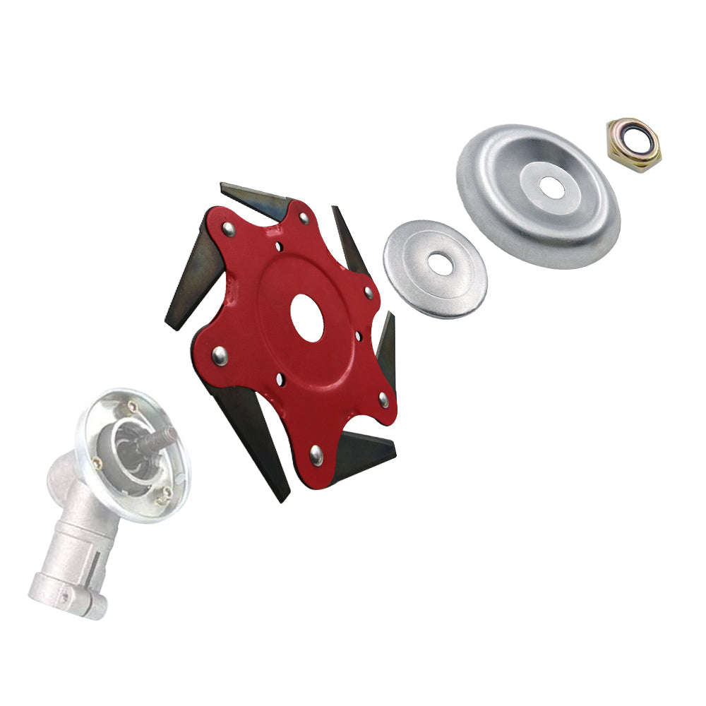 Universal Grass Trimmer | With 6 teeth steel head - Red