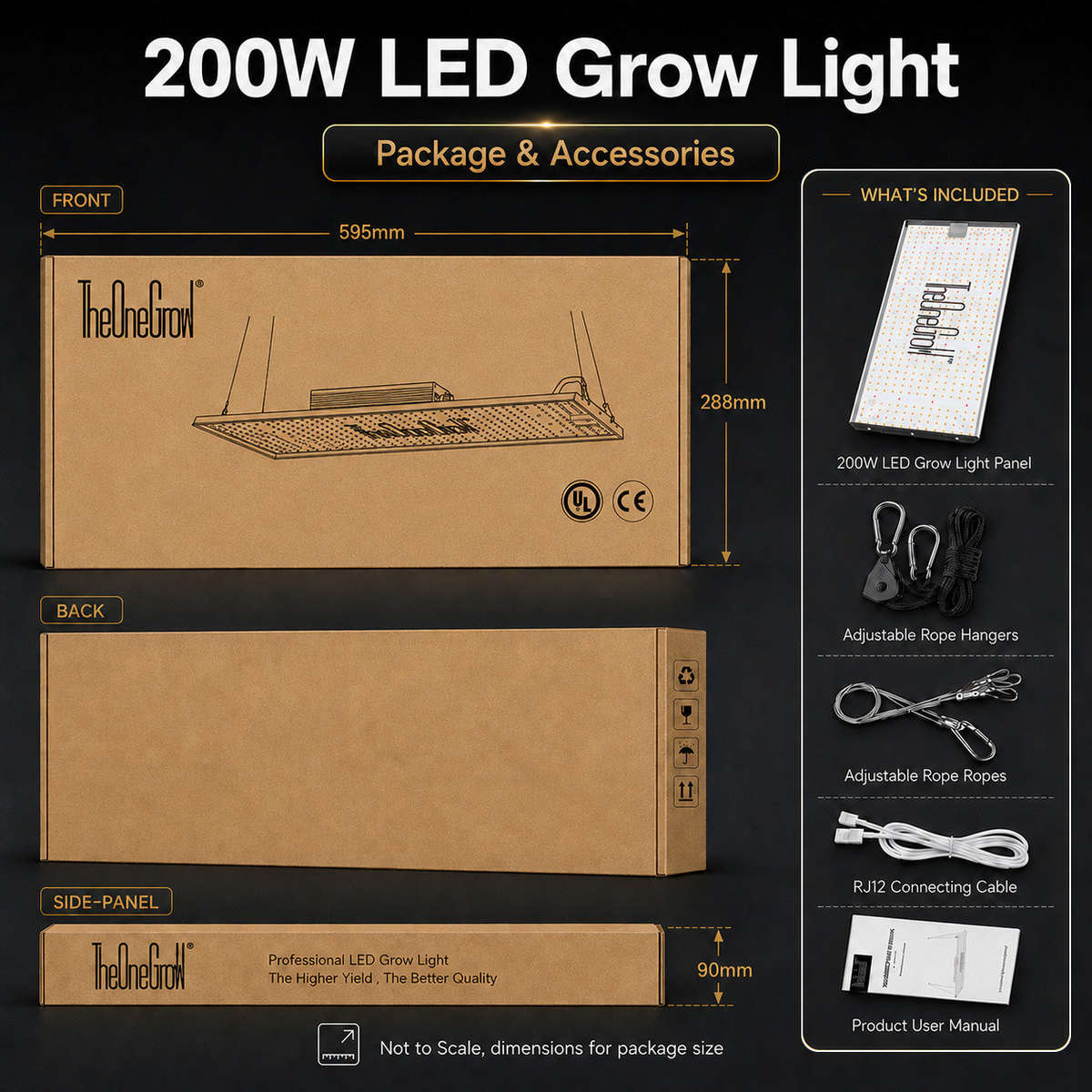 200W Full Spectrum LED | Led Panel Light  for Indoor/Tent Plants Growing
