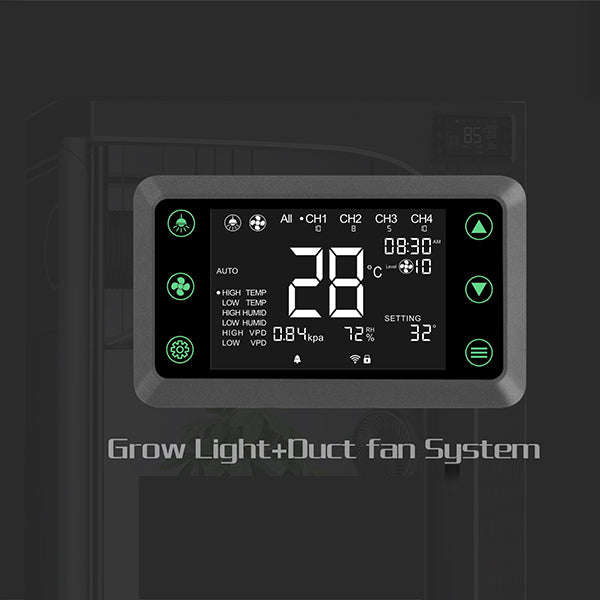 Professional smart controller | Supports control of LED grow lights, Inline Fans and Clip Fan set...