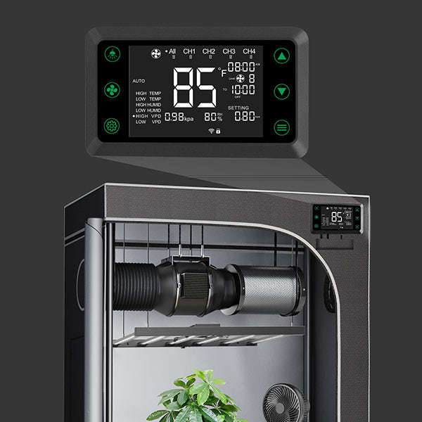 Professional smart controller | Supports control of LED grow lights, Inline Fans and Clip Fan set...