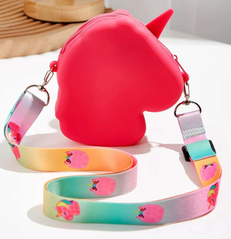 Bright Pink Unicorn Pop it Shoulder Bag