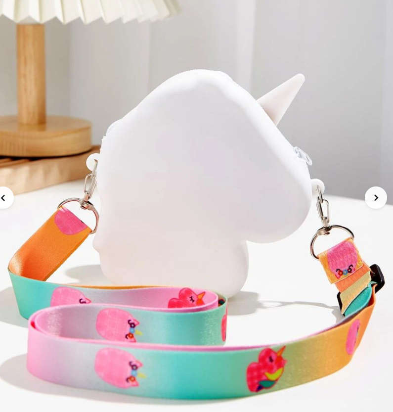 White Unicorn Pop it Shoulder Bag