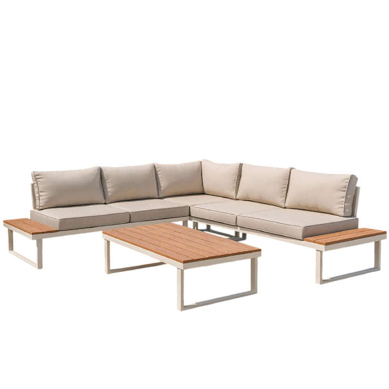 Shayd - 4pc Idris Indoor/Outdoor Corner Sofa Set