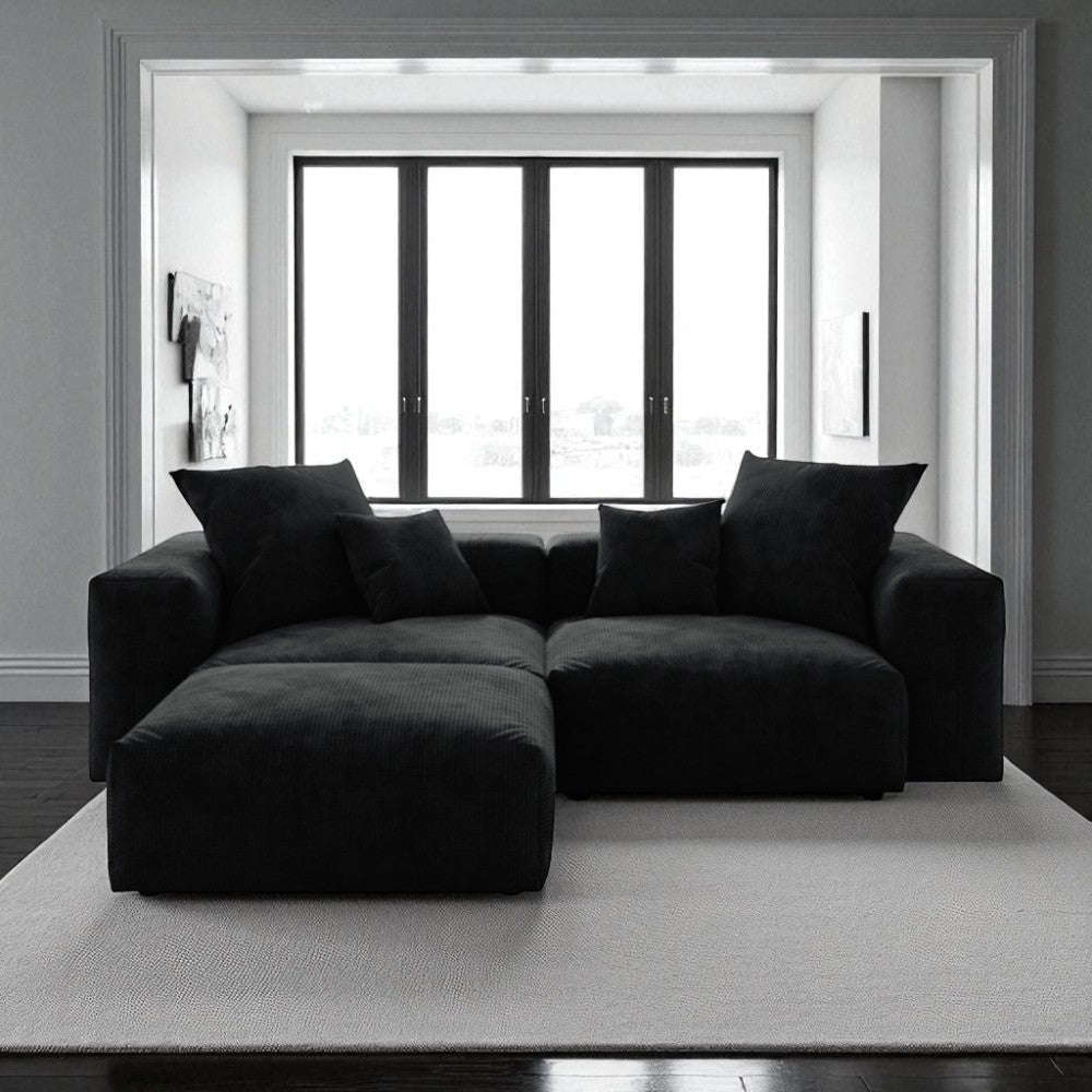 Nu Dekor - Corduroy 2 Seater Corner Couch