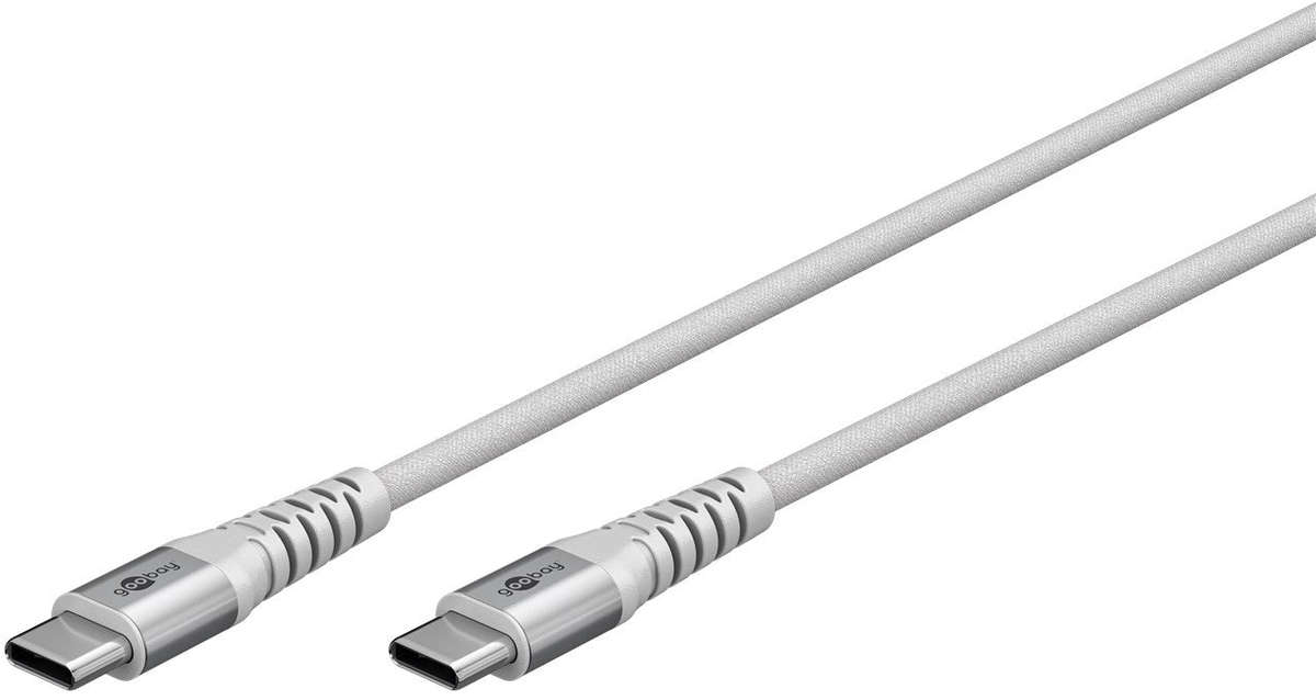 Goobay USB-C Supersoft Textile 1m Cable with Metal Plugs