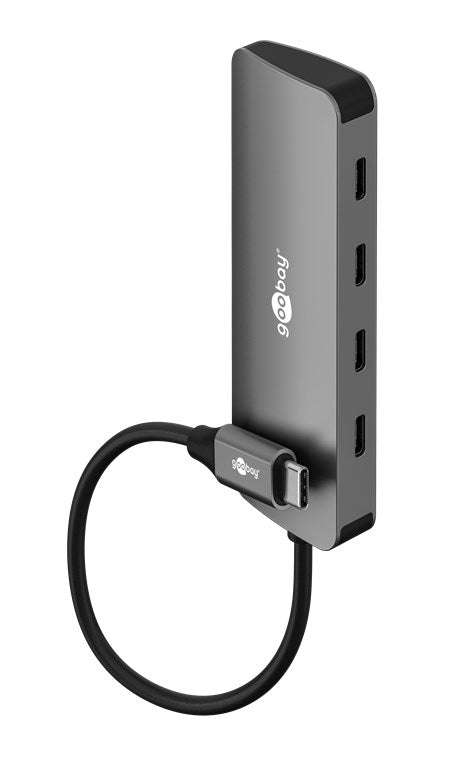 Goobay Slim 4-Port USB-C Hub, USB-C to 4 x USB-C 3.2