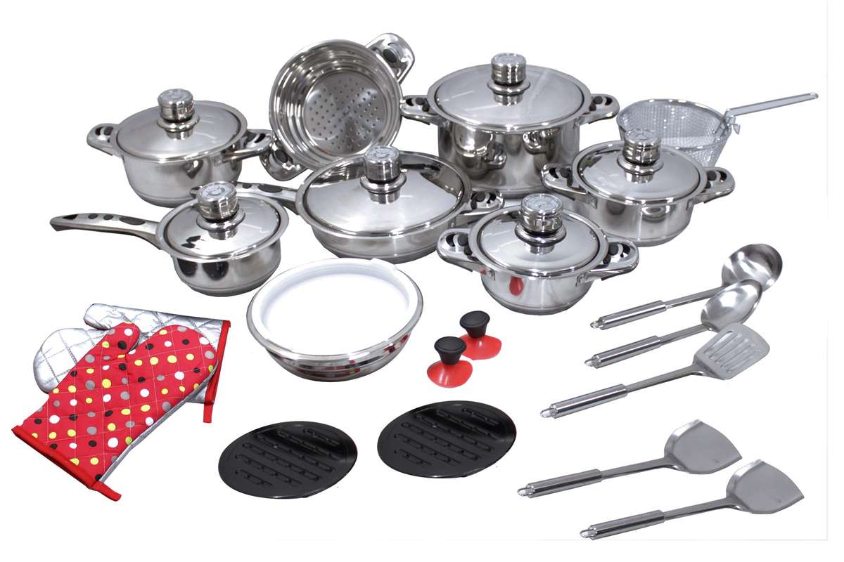 27 Piece 11-Layered Stainless Steel Cookware Set