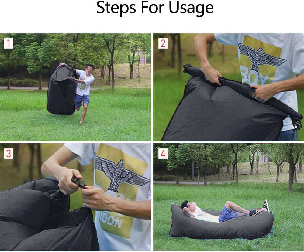 Chanodug Portable Outdoor Pocket Inflatable Lazy Sofa Cushion Bed