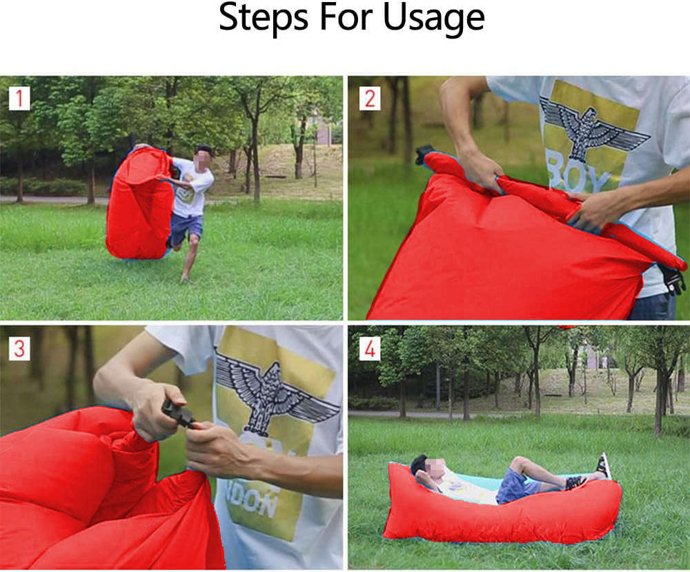 Chanodug Portable Outdoor Pocket Inflatable Lazy Sofa Cushion Bed