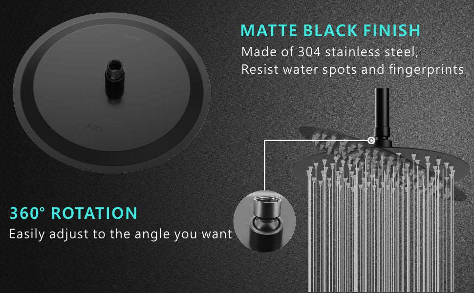 LMA Essentials Round High-Pressure Ultra-Thin Rainfall Shower Head