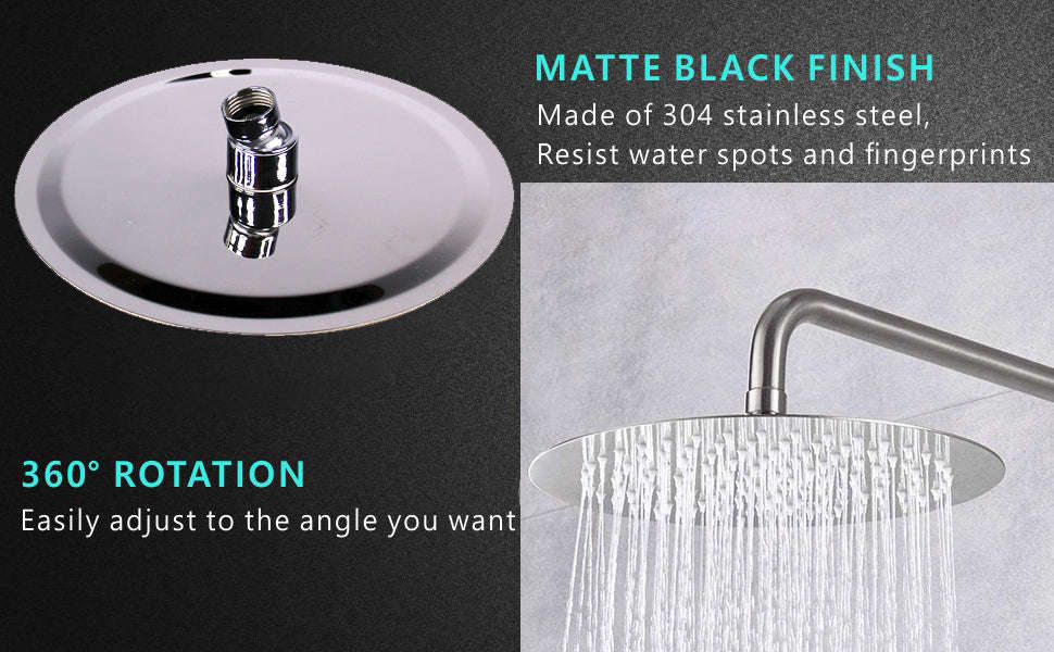 LMA Essentials Round High-Pressure Ultra-Thin Rainfall Shower Head
